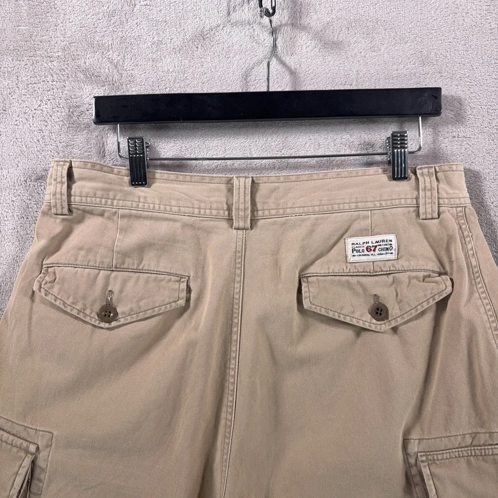 Polo Ralph Lauren Cargo Shorts Mens 32 Beige Military Utility Cotton Classic